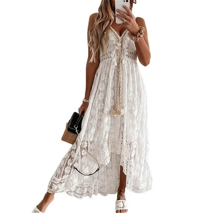 Women Retro Bohemian Summer White MIDI Dress - MIDI Dress - Goocheer - Mad Fly Essentials