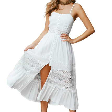 Women Retro Bohemian Summer White MIDI Dress - MIDI Dress - Goocheer - Mad Fly Essentials