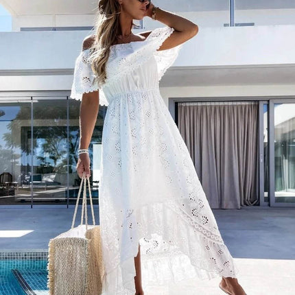 Women Retro Bohemian Summer White MIDI Dress - MIDI Dress - Goocheer - Mad Fly Essentials