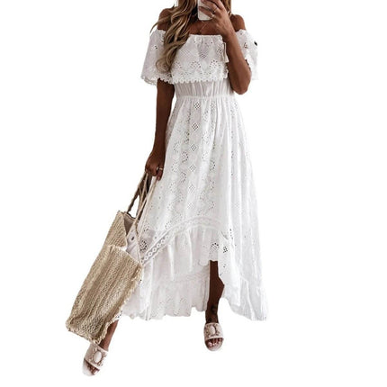 Women Retro Bohemian Summer White MIDI Dress - MIDI Dress - Goocheer - Mad Fly Essentials