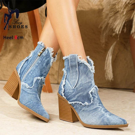 Women Retro Fashion Western Cowboy Boots - Boots - KAMUCC - Mad Fly Essentials