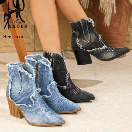 Women Retro Fashion Western Cowboy Boots - Boots - KAMUCC - Mad Fly Essentials