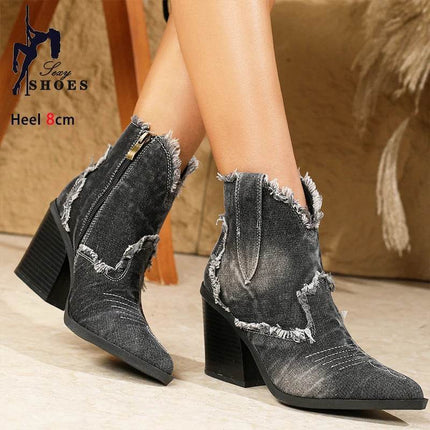 Women Retro Fashion Western Cowboy Boots - Boots - KAMUCC - Mad Fly Essentials