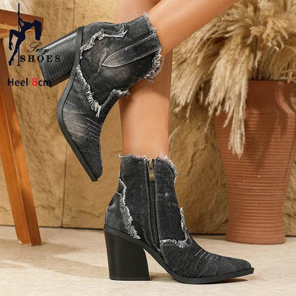 Women Retro Fashion Western Cowboy Boots - Boots - KAMUCC - Mad Fly Essentials
