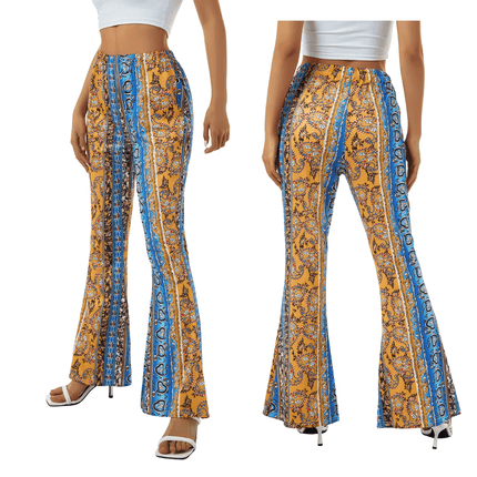 Women Retro Floral Straight Boho Pants - Pants - Eliza - Mad Fly Essentials