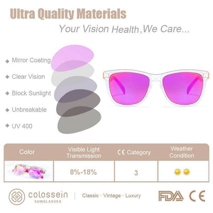 Women Retro Gradient Transparent Sunglasses - Sunglasses - Colossein - Mad Fly Essentials