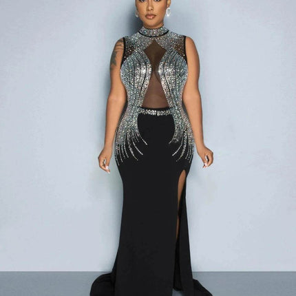 Women Sequin Black Prom Evening Maxi Dress - Maxi Dress - Ectic - Mad Fly Essentials