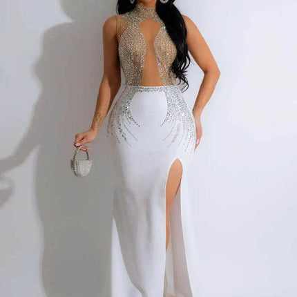 Women Sequin Black Prom Evening Maxi Dress - Maxi Dress - Ectic - Mad Fly Essentials