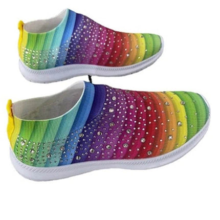Women Rhinestone Breathable Walking Sneakers - Sneakers - Animal Unicorn - Mad Fly Essentials