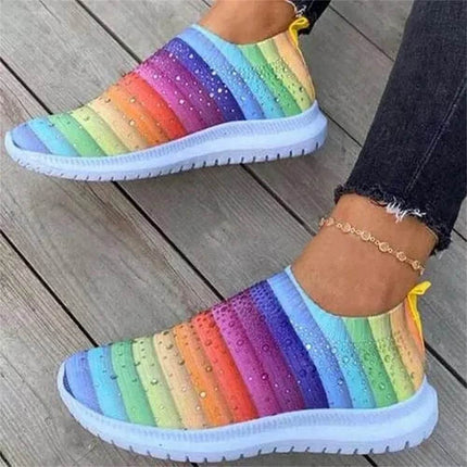 Women Rhinestone Breathable Walking Sneakers - Sneakers - Animal Unicorn - Mad Fly Essentials