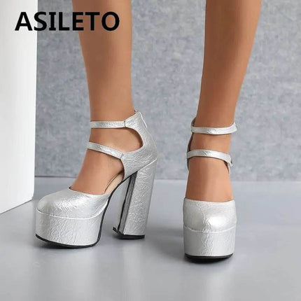 Women Round Toe Solid Ultra Pump High Heels - High Heels - ASILETO - Mad Fly Essentials