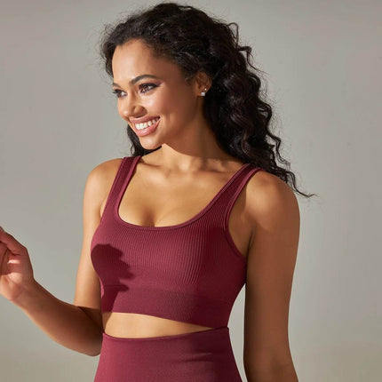 Women Seamless Crop Top Fitness Bra - Bra - SWELTERING - Mad Fly Essentials