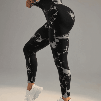 Women Seamless Tie Dye Fitness Leggings - Fitness Leggings - EJUHAOTI - Mad Fly Essentials