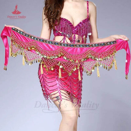 Women Sequin Belly Dance Costume Hip Scarf - Scarf - Dancer's Vitality - Mad Fly Essentials