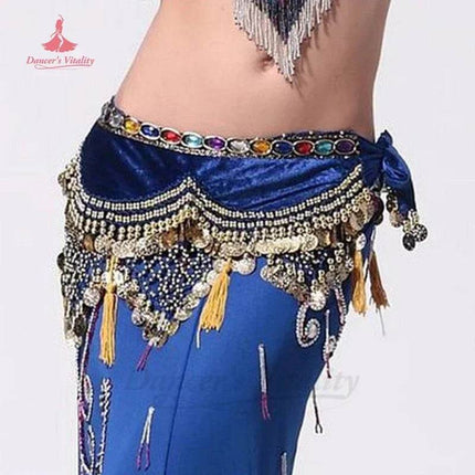 Women Sequin Belly Dance Costume Hip Scarf - Scarf - Dancer's Vitality - Mad Fly Essentials
