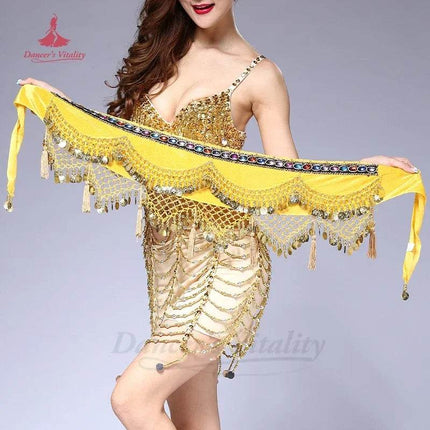 Women Sequin Belly Dance Costume Hip Scarf - Scarf - Dancer's Vitality - Mad Fly Essentials