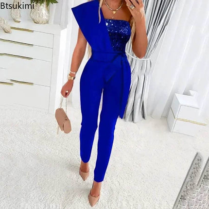 Women Sequin Patchwork Bodycon Outfit Set - Outfit Set - Btsukimi - Mad Fly Essentials