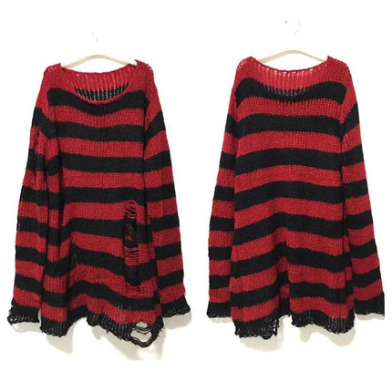 Women Sexy Hollow Long Gothic Punk Sweater - Sweater - Bivigaos - Mad Fly Essentials