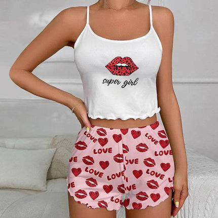 Women Sexy Lips Sleepwear Pajama Set - Pajama Set - Animal Unicorn - Mad Fly Essentials