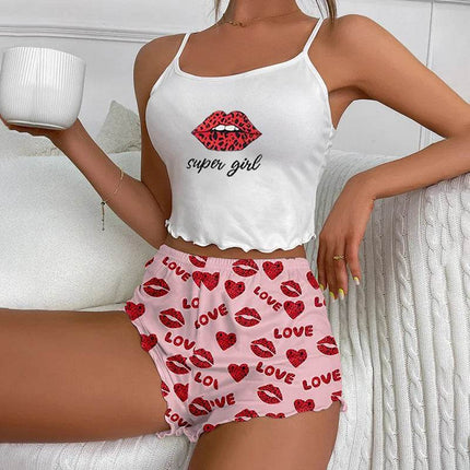 Women Sexy Lips Sleepwear Pajama Set - Pajama Set - Animal Unicorn - Mad Fly Essentials