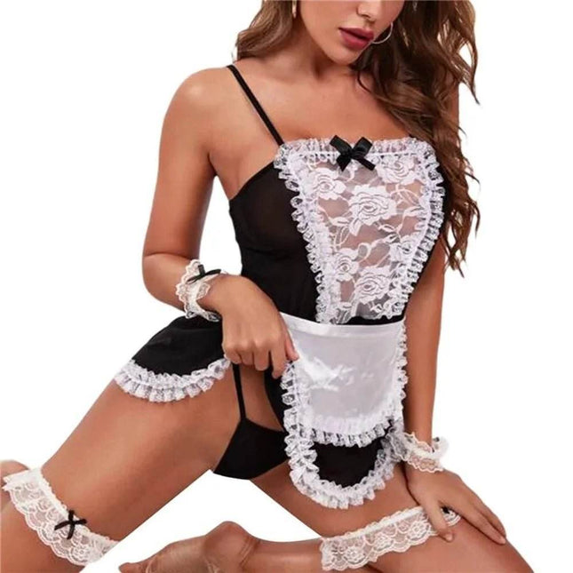 Women Sexy Maid Dress Lingerie Set - Mad Fly Essentials