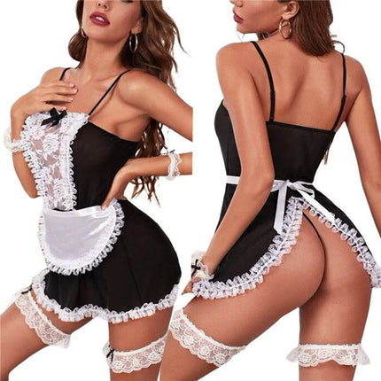 Women Sexy Maid Dress Lingerie Set - Mad Fly Essentials