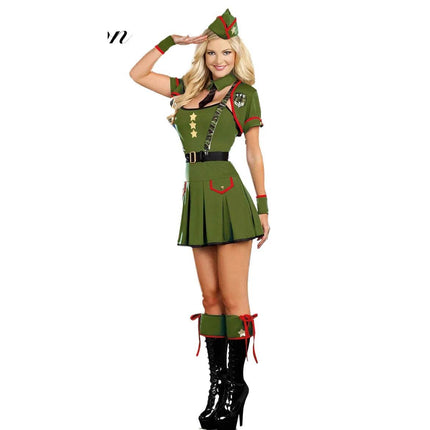 Women Sexy Military Soldier Army Halloween Cosplay Costume - Costume - Cavalaria Costumes - Mad Fly Essentials