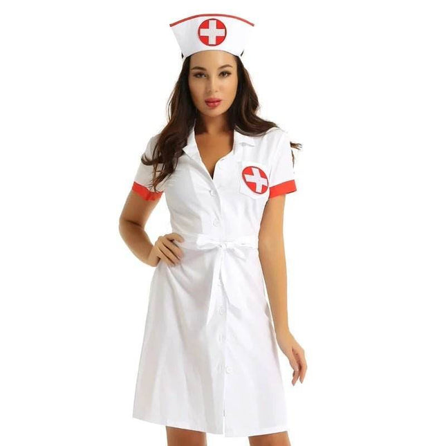 Women Sexy Nurse Temptation Lingerie Party Costume Set - Costume Set - iEFiEL - Mad Fly Essentials