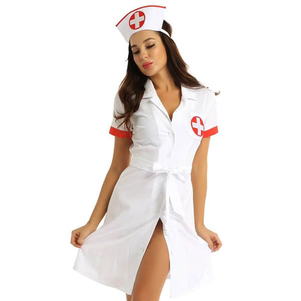 Women Sexy Nurse Temptation Lingerie Party Costume Set - Costume Set - iEFiEL - Mad Fly Essentials