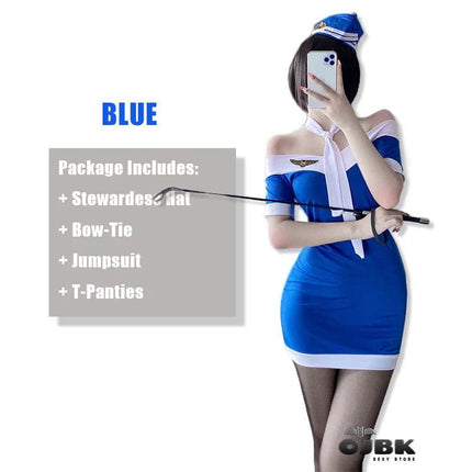 Women Sexy Stewardess Cosplay Costume Set - Costume Set - OJBK - Mad Fly Essentials