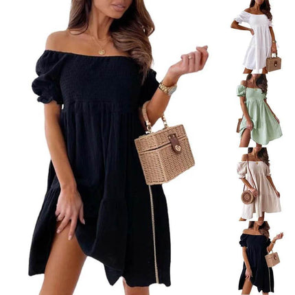 Women Sexy Summer Ruffled Swing Mini Dress - Mini Dress - Owner Girl - Mad Fly Essentials