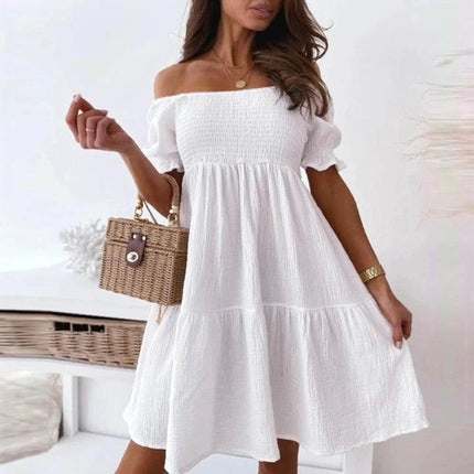 Women Sexy Summer Ruffled Swing Mini Dress - Mad Fly Essentials