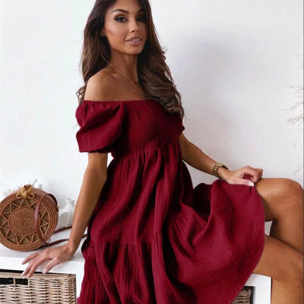 Women Sexy Summer Ruffled Swing Mini Dress - Mini Dress - Owner Girl - Mad Fly Essentials