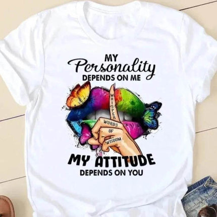 Women Short Summer Funny Graphic Shirt - Mad Fly Essentials