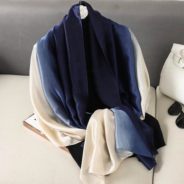 Women Silk Rainbow Shawl Colorful Scarf - Scarf - RUNMEIFA - Mad Fly Essentials