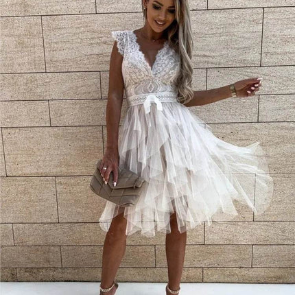 Women Sleeveless Bohemian Lace MIDI Dress - MIDI Dress - MEHEOL - Mad Fly Essentials