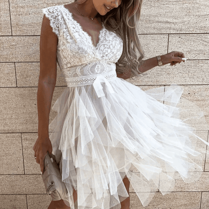 Women Sleeveless Bohemian Lace MIDI Dress - MIDI Dress - MEHEOL - Mad Fly Essentials