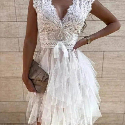 Women Sleeveless Bohemian Lace MIDI Dress - MIDI Dress - MEHEOL - Mad Fly Essentials