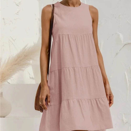 Women Sleeveless Bohemian Midi Dress - Mad Fly Essentials