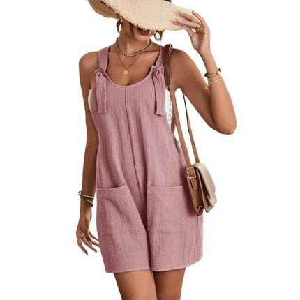 Women Sleeveless Pocket Wide Leg Jumpsuit - Jumpsuit - Hirigin - Mad Fly Essentials