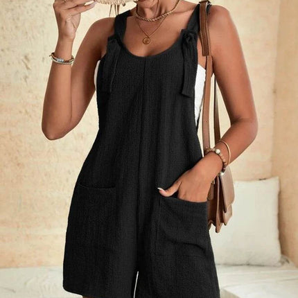 Women Sleeveless Pocket Wide Leg Jumpsuit - Jumpsuit - Hirigin - Mad Fly Essentials