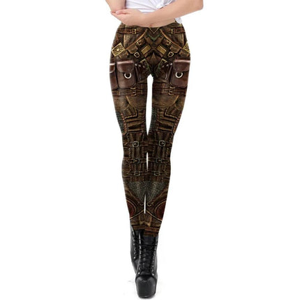 Women Slim 3D Steampunk Fitness Leggings - Fitness Leggings - You're My Secret - Mad Fly Essentials