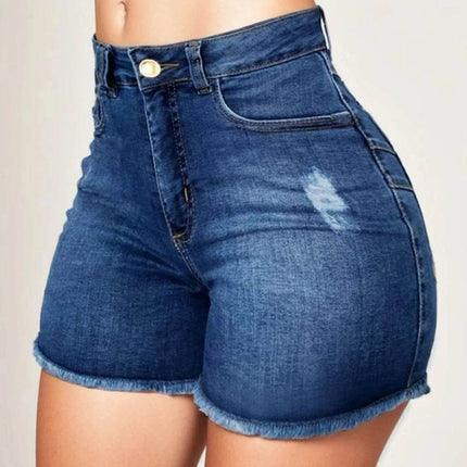 Women Slim High Waist Jean Shorts - Shorts - FCCEXIO - Mad Fly Essentials