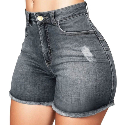 Women Slim High Waist Jean Shorts - Shorts - FCCEXIO - Mad Fly Essentials