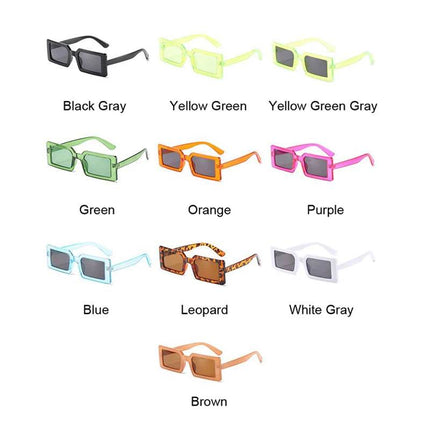 Women Small Rectangular Retro Sunglasses - Women Sunglasses - RUO BO - Mad Fly Essentials