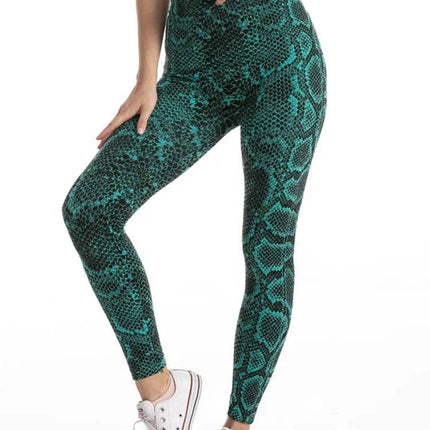 Women Snakeskin Fashion 3D Fitness Leggings - Fitness Leggings - FCCEXIO - Mad Fly Essentials