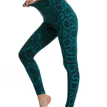 Women Snakeskin Fashion 3D Fitness Leggings - Fitness Leggings - FCCEXIO - Mad Fly Essentials