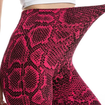 Women Snakeskin Fashion 3D Fitness Leggings - Fitness Leggings - FCCEXIO - Mad Fly Essentials