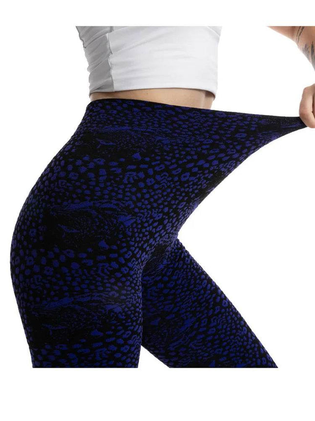 Women Snakeskin Fashion 3D Fitness Leggings - Fitness Leggings - FCCEXIO - Mad Fly Essentials