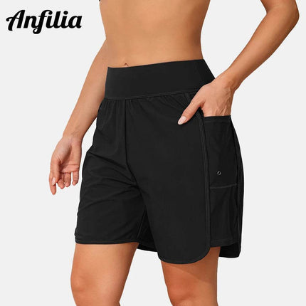 Women Solid 2 Side Pocket High Waist Fitness Shorts - Fitness Shorts - Fitness Essentials - Mad Fly Essentials